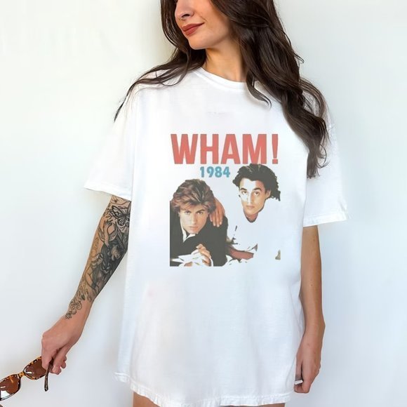 LaNess Other - Wham 1984 T-shirt, George Michael Andrew Ridgeley Classic Retro Unisex T-shirt
